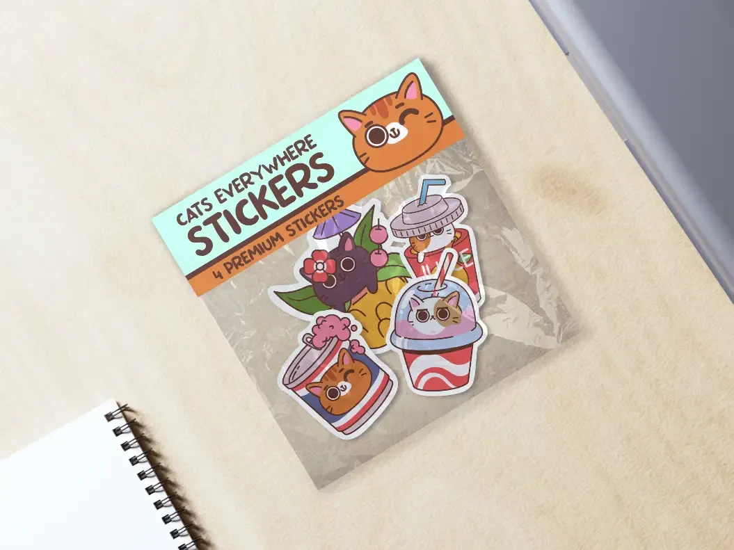 A package of cat stickers