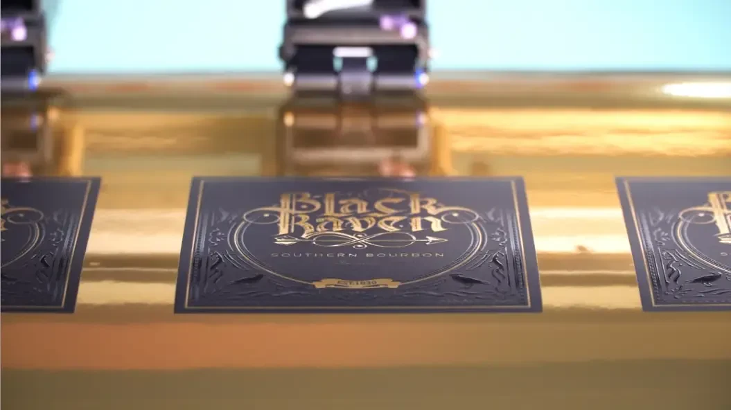 Printed labels for bourbon bottles