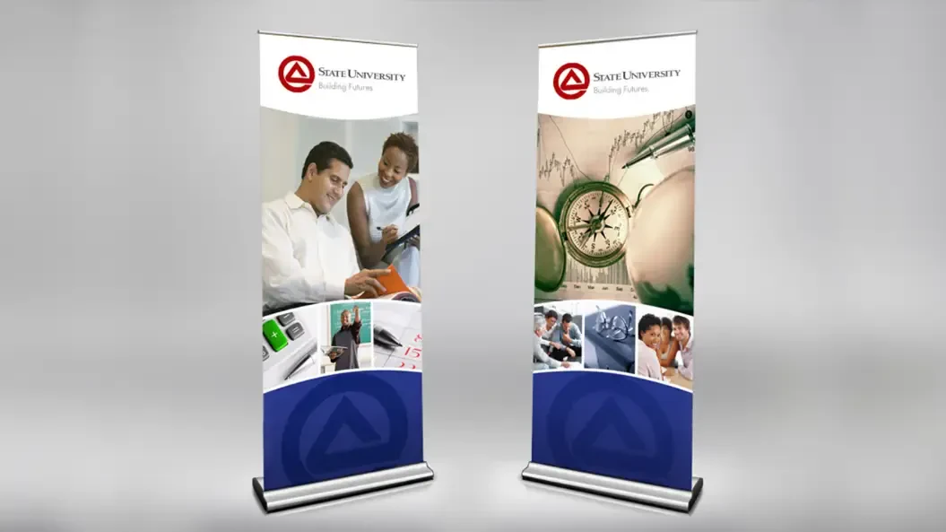 Printed standing signs for State University