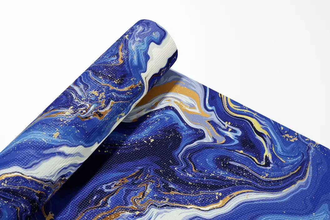 a roll of printed fabric