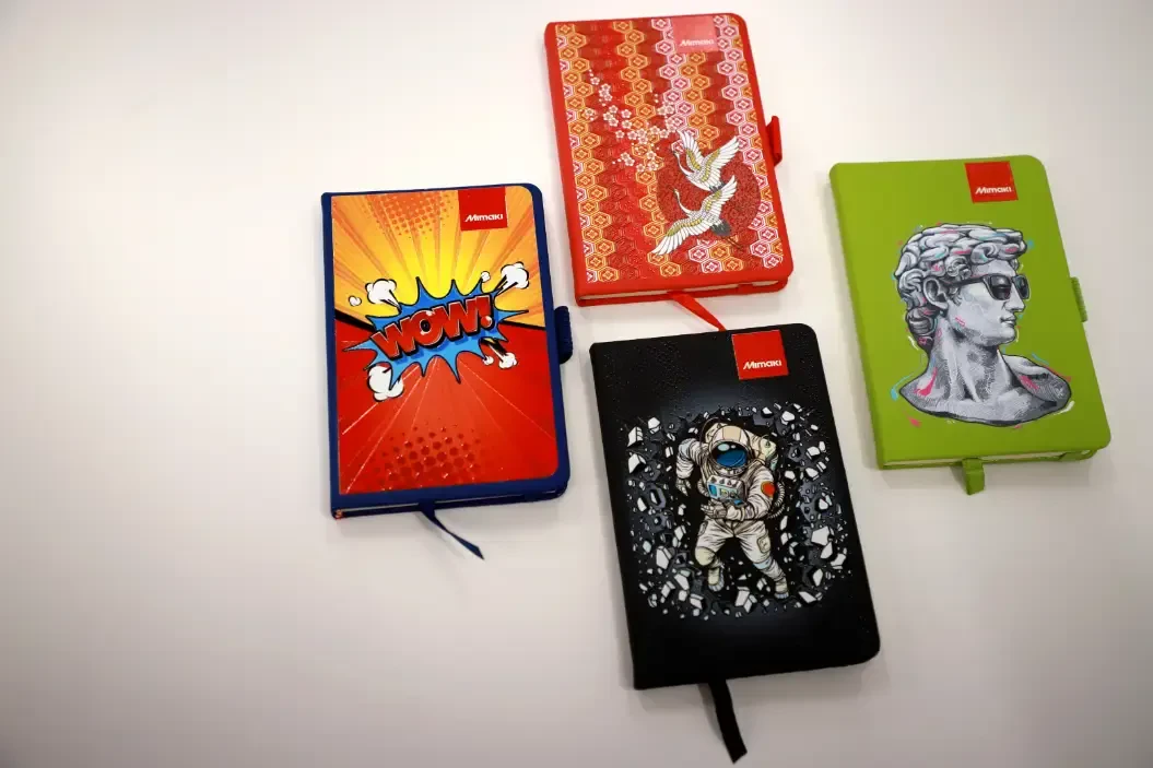 Printed designs on notebooks