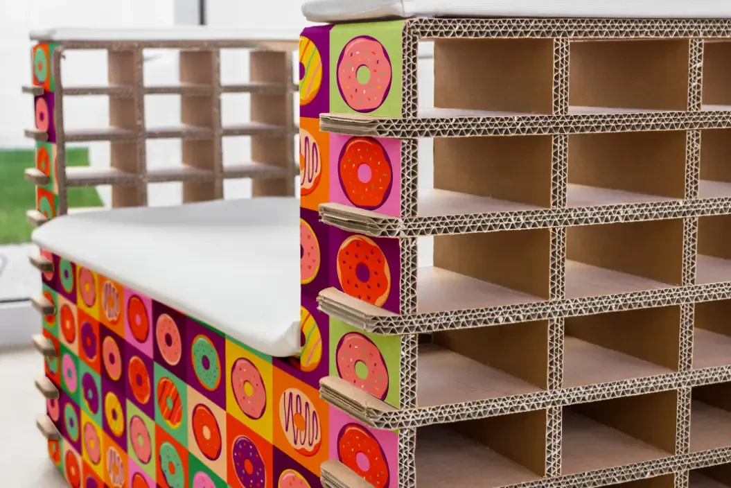 Printed cardboard structure