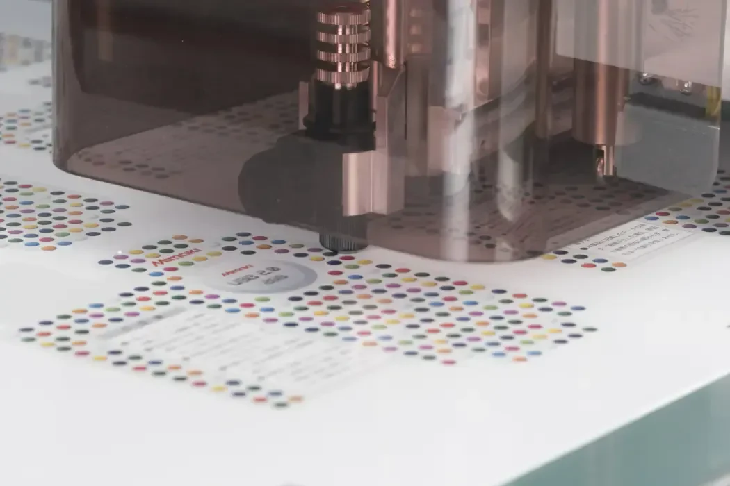Product packaging being printed