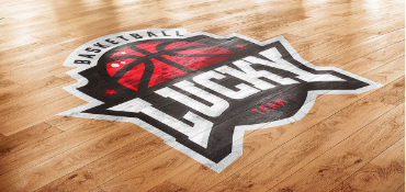 basketball floor graphic