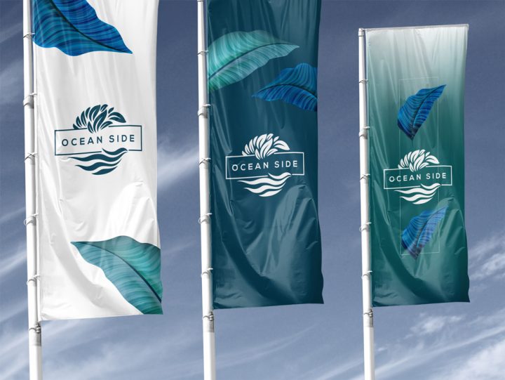 custom soft signage displayed outdoors