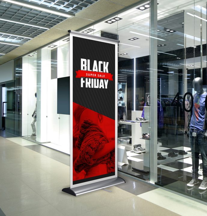 black friday super sale roll up banner