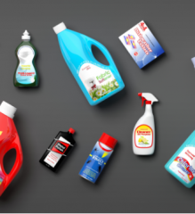 household cleaning bottles