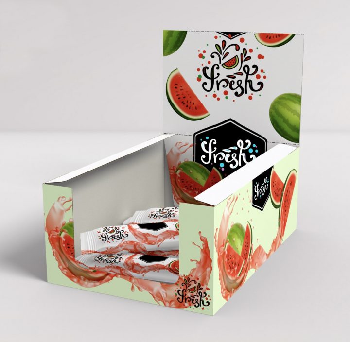custom product display packaging for supermarket