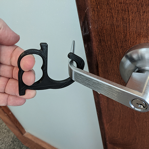 3D printed door opener hook