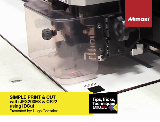 Sugerencias, trucos y técnicas: impresión y corte sencillos con JFX200EX y CF22 usando ID Cut
