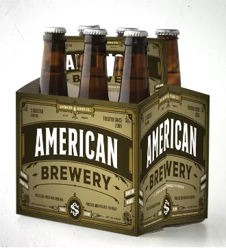 custom printed six-pack alcohol packaging