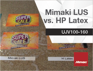 Comparison of Mimaki LUS-170 ink vs HP Latex ink