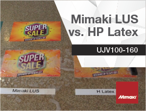 Comparación de la tinta Mimaki LUS-170 frente a la tinta HP Latex