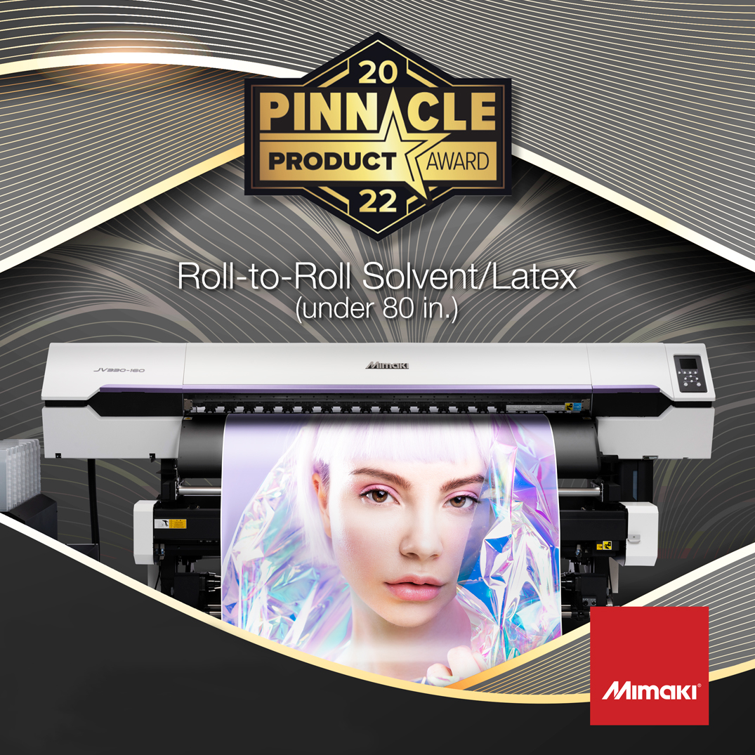 Mimaki JV330 gana el premio al producto Pinnacle 2022